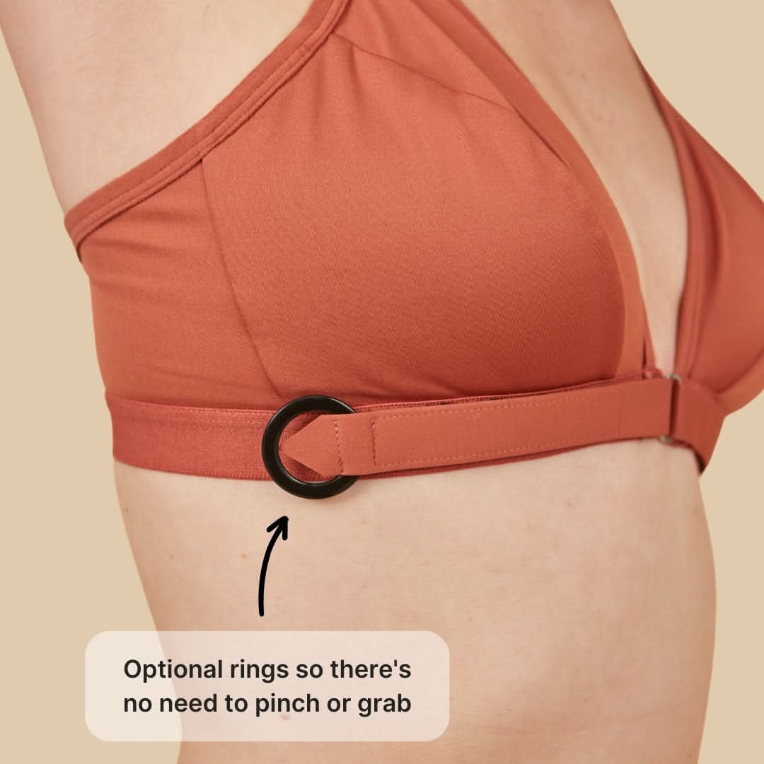 Highlight of the Springrose one hand bra's optional gripping rings