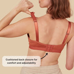 Highlight of the Springrose one handed bra's back closure