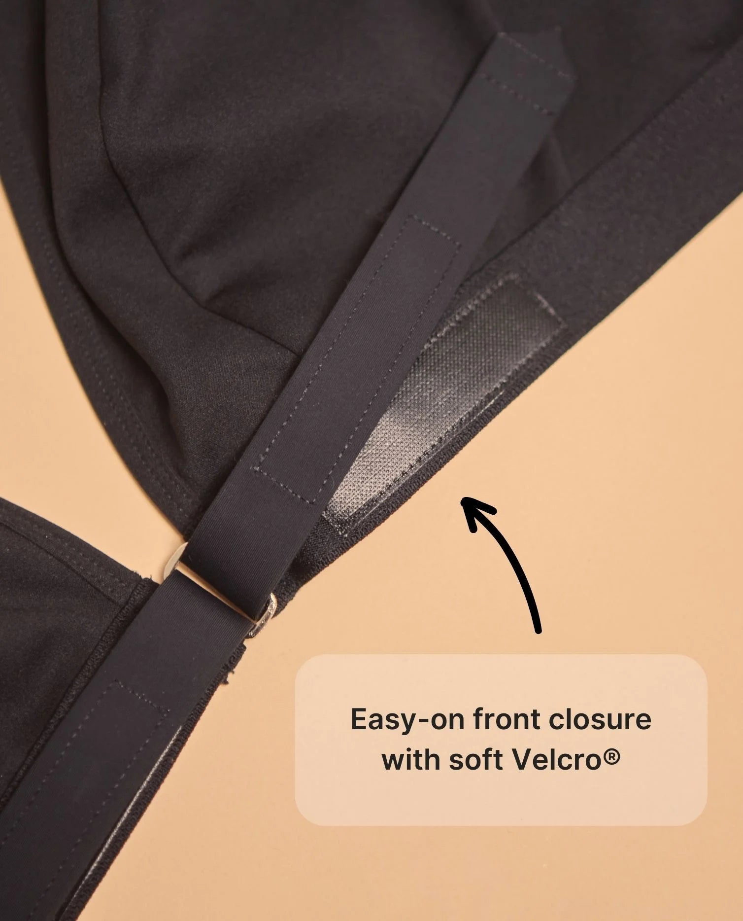 Easy-Open Velcro Front Closure Bra