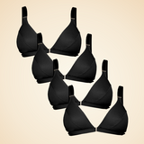 Four bra velcro bra bundle in black